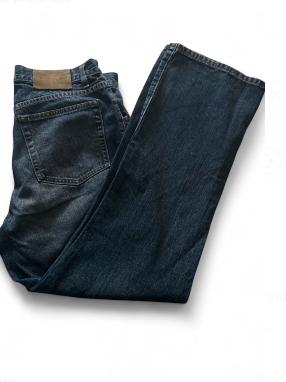 Calvin Klein Jeans Straight-Leg Jeans in Dark Blue